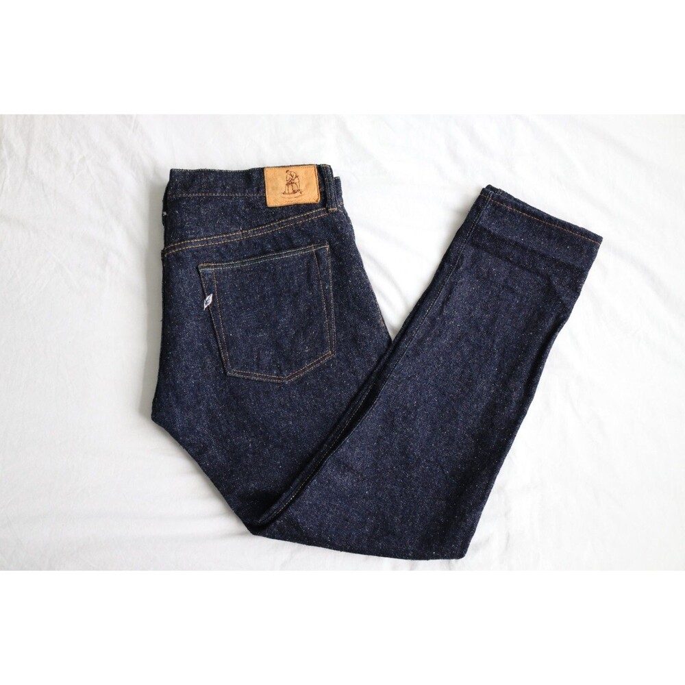 Syoaiya Jeans Mens 38 Japanese Selvedge Denim Dark Indigo Raw Button Fly